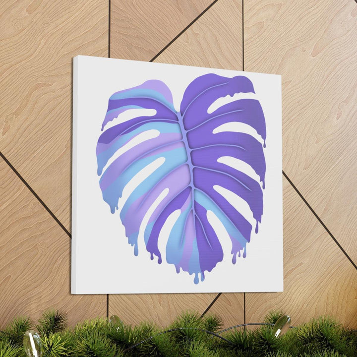 Purple Monstera Canvas - Modern Canvas Art Print | Botanical Wall Decor - Laura Christine Photography & Design