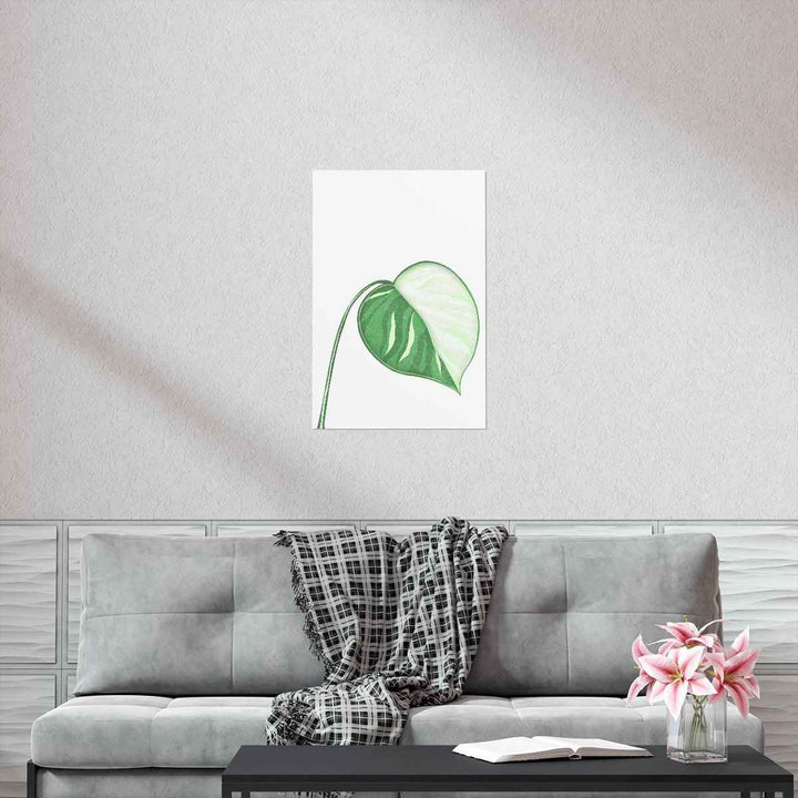 Monstera Albo Print – Large Tropical Leaf Poster | Museum Grade Paper Artwork Unframed