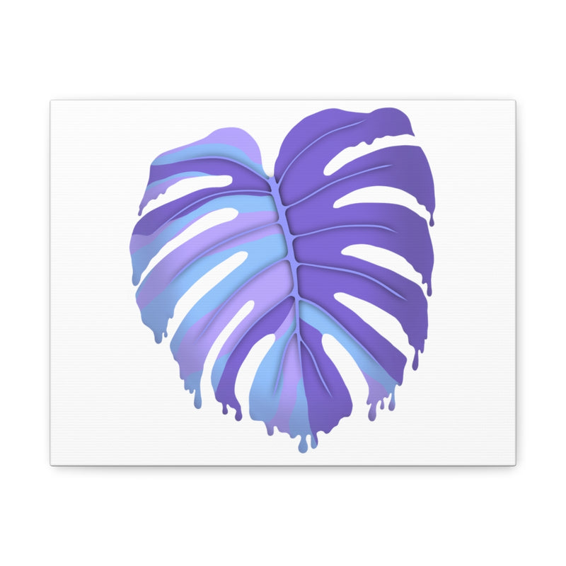融化的龟背竹，紫色 - 帆布