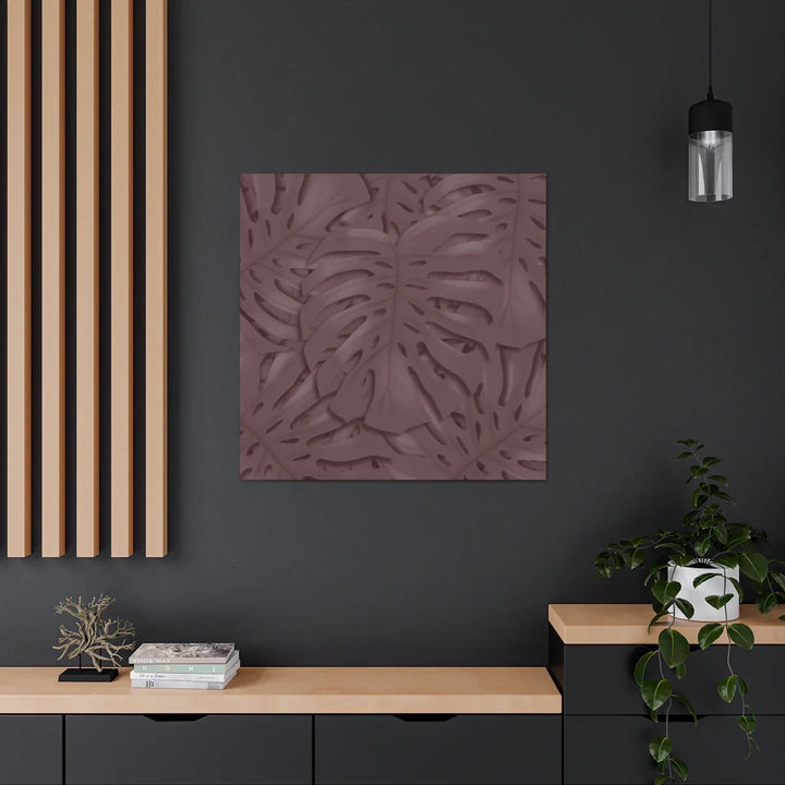 Monstera Canvas Art | Durable Matte Finish Canvas Art Print with Natural Leaf Hole Decor