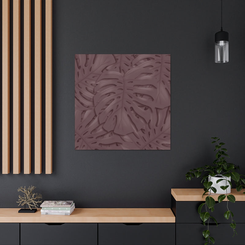 Merlot Monstera Canvas