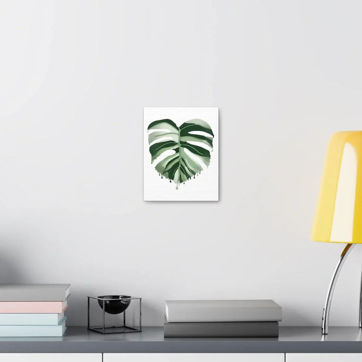 Melting Monstera Albo Canvas | Large Botanical Canvas Art Print With Matte Finish - Laura Christine Photography & Design