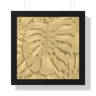 Golden Monstera Framed Print, Poster, Laura Christine Photography & Design, Framed, Home & Living, Indoor, Paper, Posters, Laura Christine Photography & Design, laurachristinedesign.com