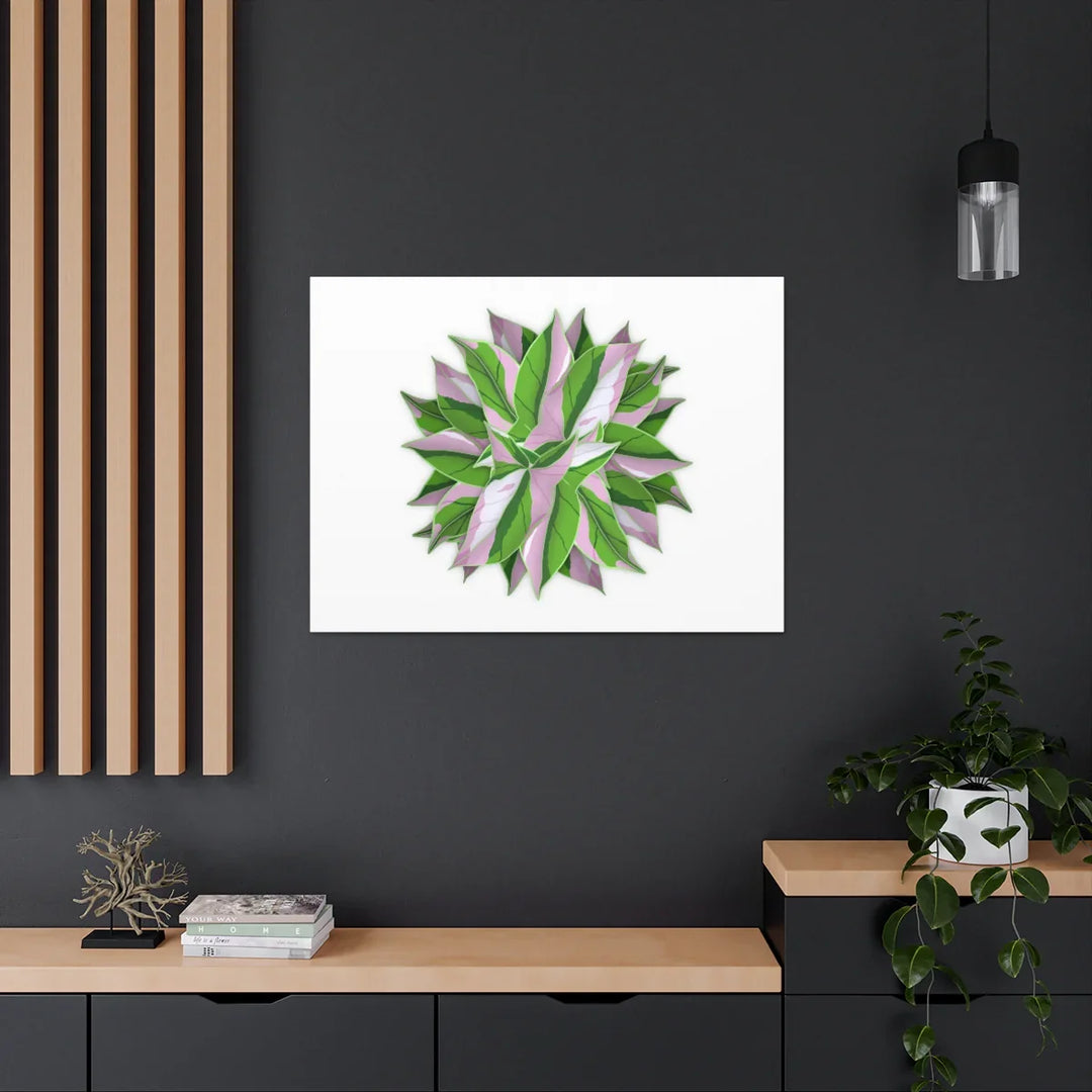 Tricolor Syngonium Canvas - Durable Canvas Art Print With Matte Finish & Botanical Design - Laura Christine Photography & Design