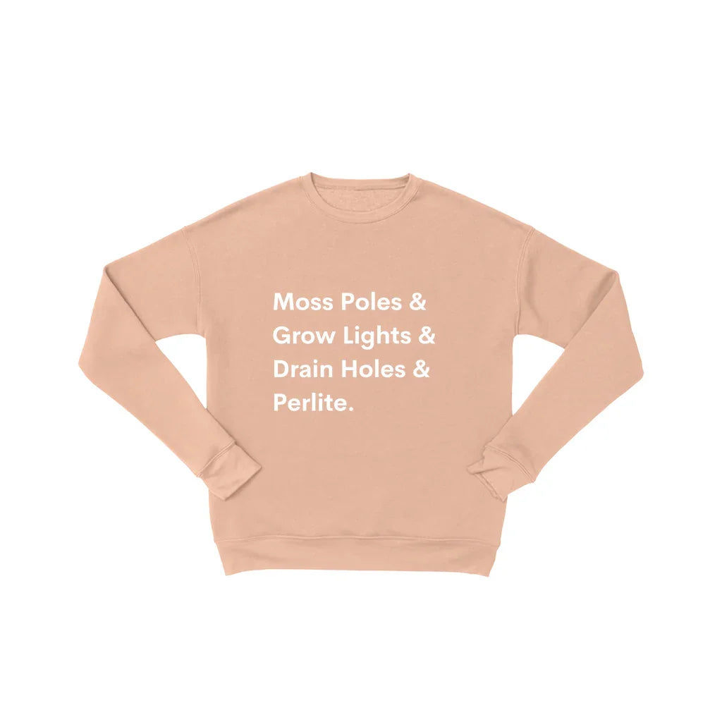 House Plant Sweatshirt – Cozy Cotton Fleece Pullover for Plant Lovers