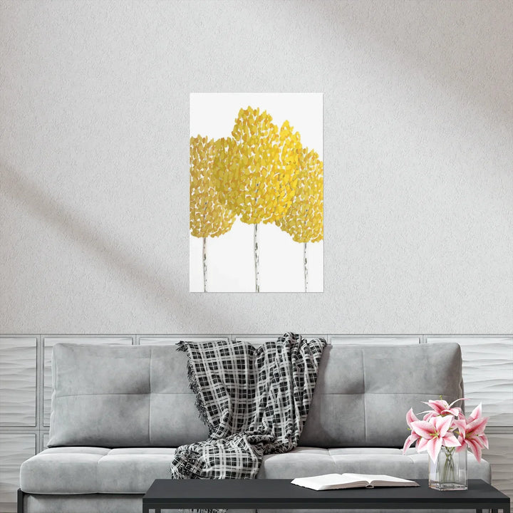 Fall Aspen Print – Fine Art Poster on Museum Grade Paper | Yellow Foliage Print Unframed