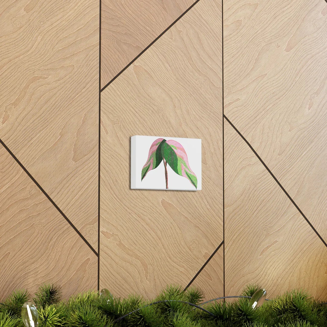 Pink Princess Philodendron Canvas Art Print – Botanical Wall Decor | Matte Finish