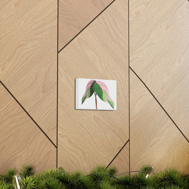 Pink Princess Philodendron Canvas Art Print – Botanical Wall Decor | Matte Finish