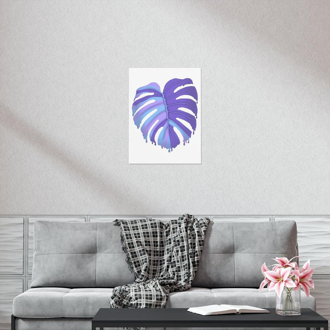 Melting Monstera, Purple - Print, Poster, Laura Christine Photography & Design, Back to School, Home & Living, Indoor, Matte, Paper, Posters, Valentine's Day promotion, Laura Christine Photography & Design, laurachristinedesign.com