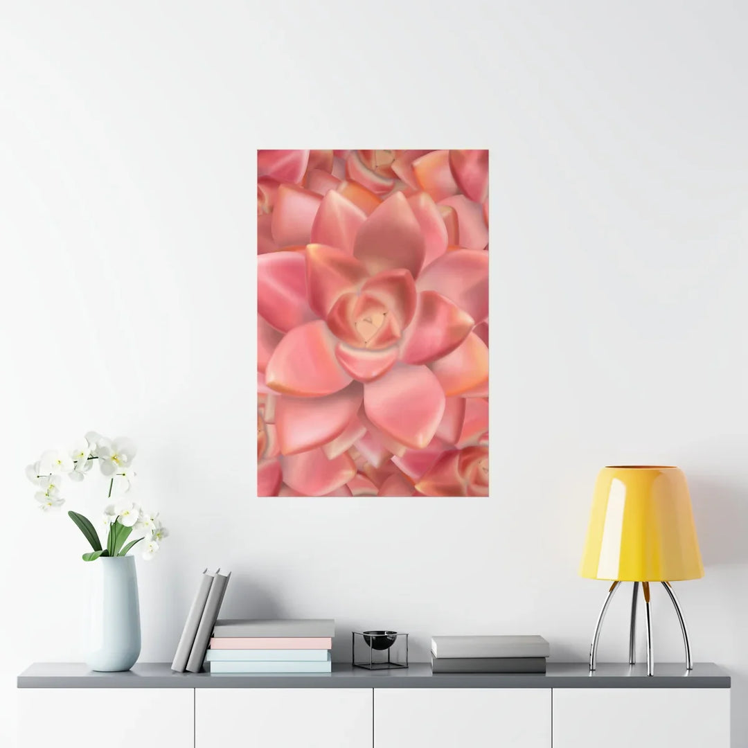 Succulent Wall Art – California Sunset Succulent Print | Botanical Poster on Museum-Grade Paper Unframed