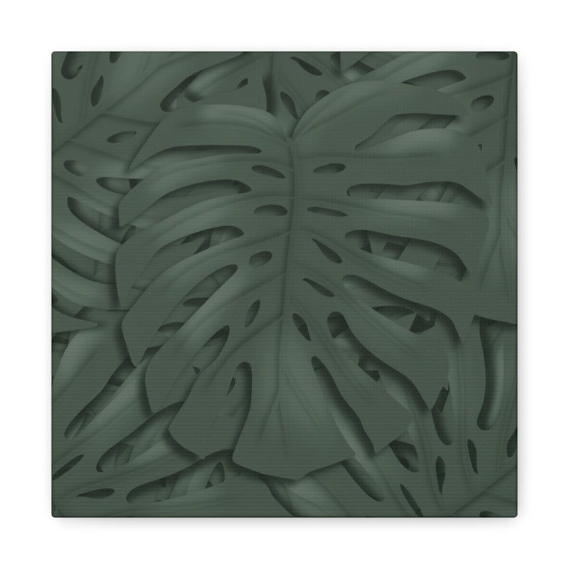 Deep Green Monstera Canvas