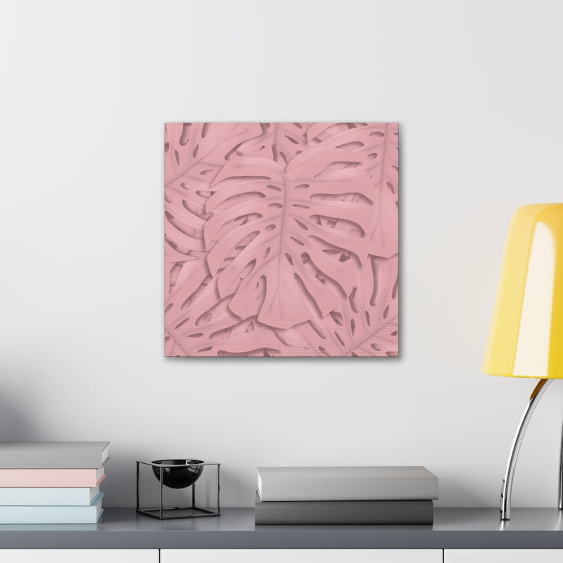 Soft Pink Monstera Canvas