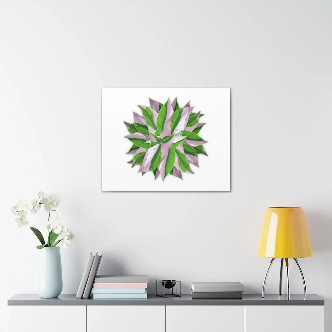 Tricolor Syngonium Canvas - Durable Canvas Art Print With Matte Finish & Botanical Design - Laura Christine Photography & Design