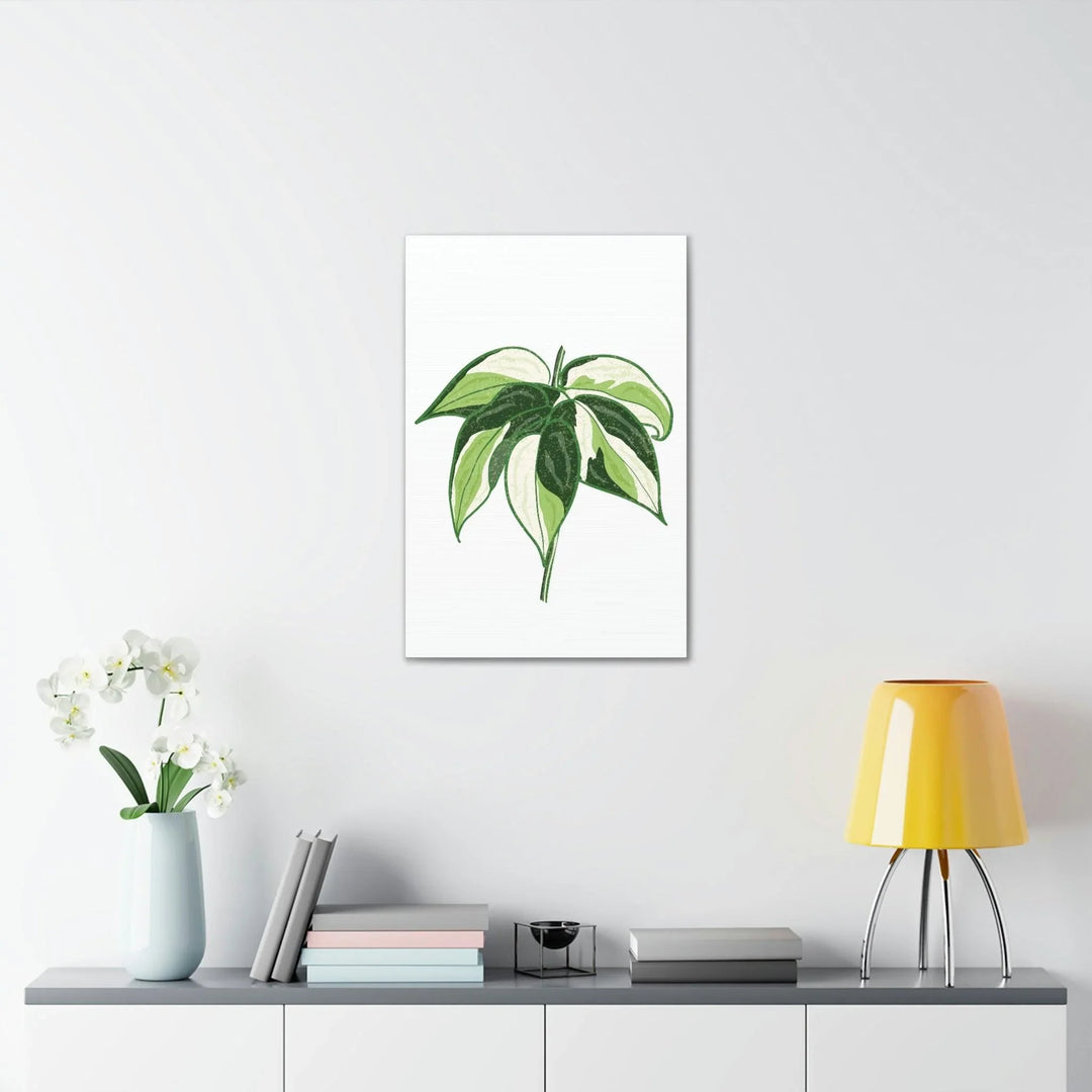 Philodendron 'Cream Splash' Canvas, Canvas, Printify, Art & Wall Decor, Canvas, Hanging Hardware, Home & Living, Indoor, Laura Christine Photography & Design, laurachristinedesign.com