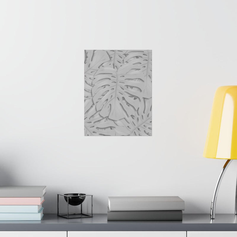 Soft Gray Monstera Print, Poster, Laura Christine Photography & Design, Back to School, Home & Living, Indoor, Matte, Paper, Posters, Valentine&