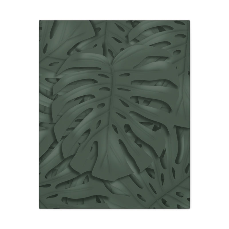 Deep Green Monstera Canvas