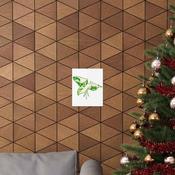 Marble Syngonium Print – Botanical Wall Art on Museum Grade Paper | Matte Finish Unframed