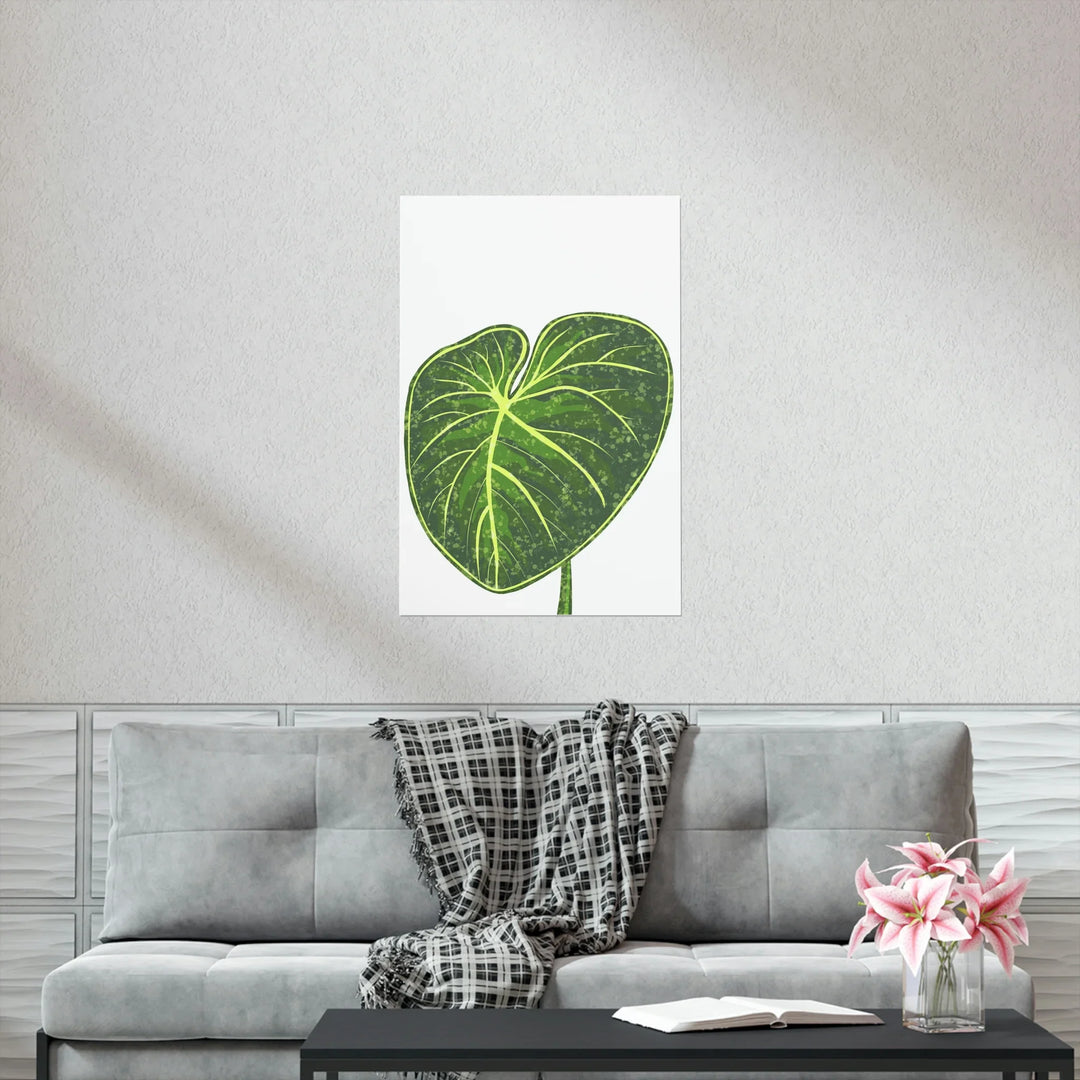 Philodendron Gloriosum Print Botanical Wall Art – Tropical Leaf Poster on Museum-Grade Paper Unframed - Laura Christine Photography & Design