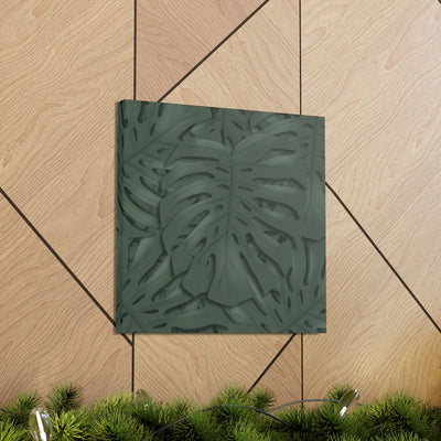 Deep Green Monstera Canvas