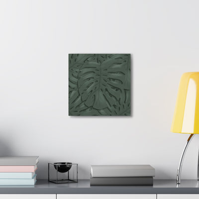 Deep Green Monstera Canvas