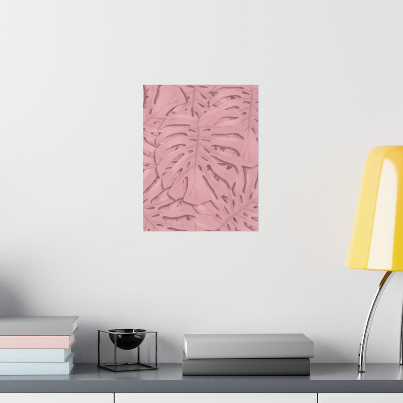 Soft Pink Monstera Print, Poster, Laura Christine Photography & Design, Back to School, Home & Living, Indoor, Matte, Paper, Posters, Valentine&