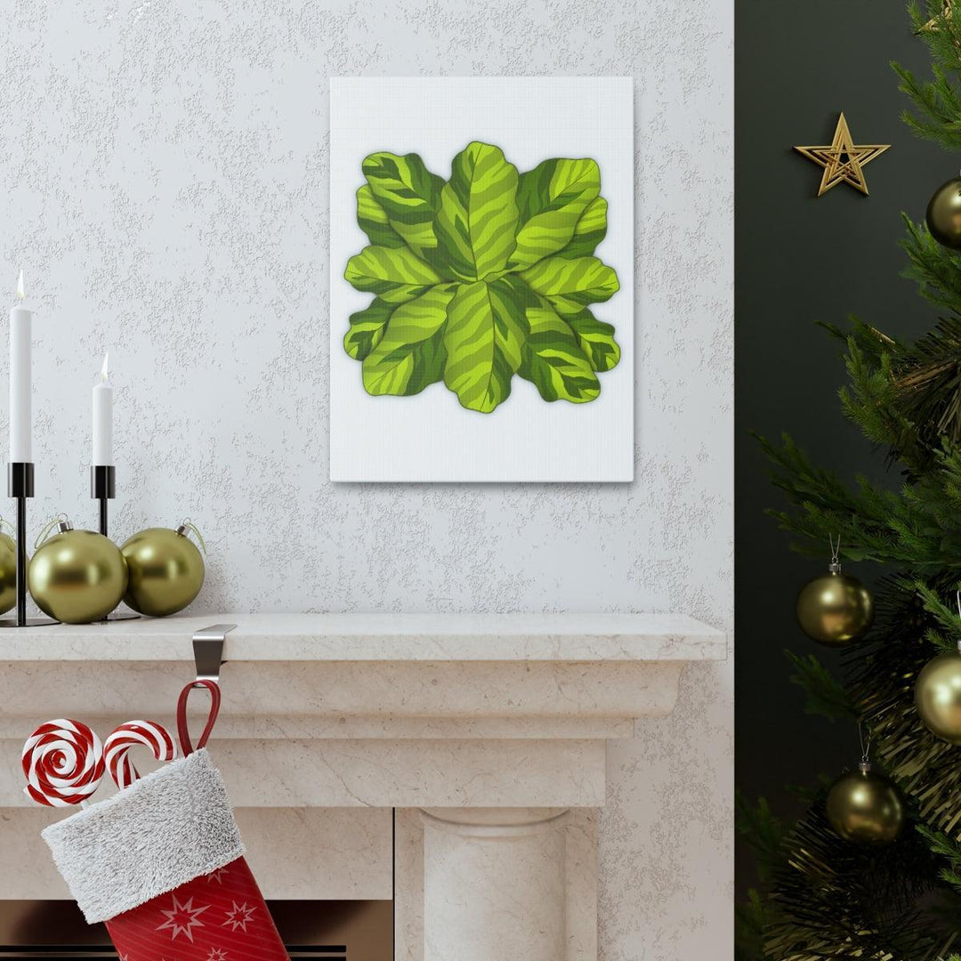Calathea Yellow Fusion Canvas – Botanical Canvas Print With Unique Leaf Pattern Art - Laura Christine Photography & Design