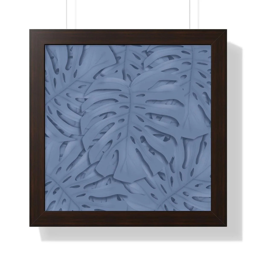 Slate Blue Monstera Framed Print, Poster, Laura Christine Photography & Design, Framed, Home & Living, Indoor, Paper, Posters, Laura Christine Photography & Design, laurachristinedesign.com
