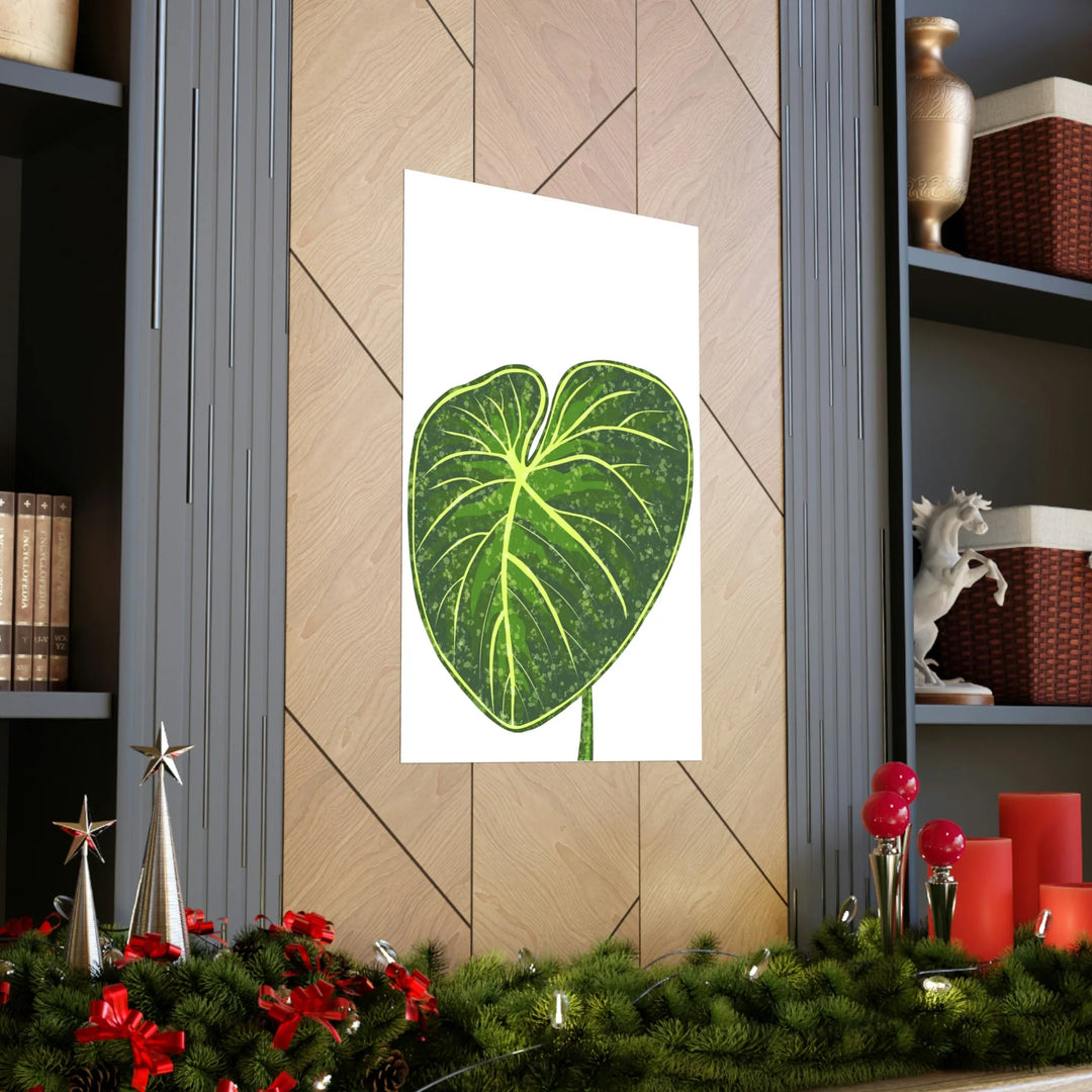 Philodendron Gloriosum Print Botanical Wall Art – Tropical Leaf Poster on Museum-Grade Paper Unframed - Laura Christine Photography & Design