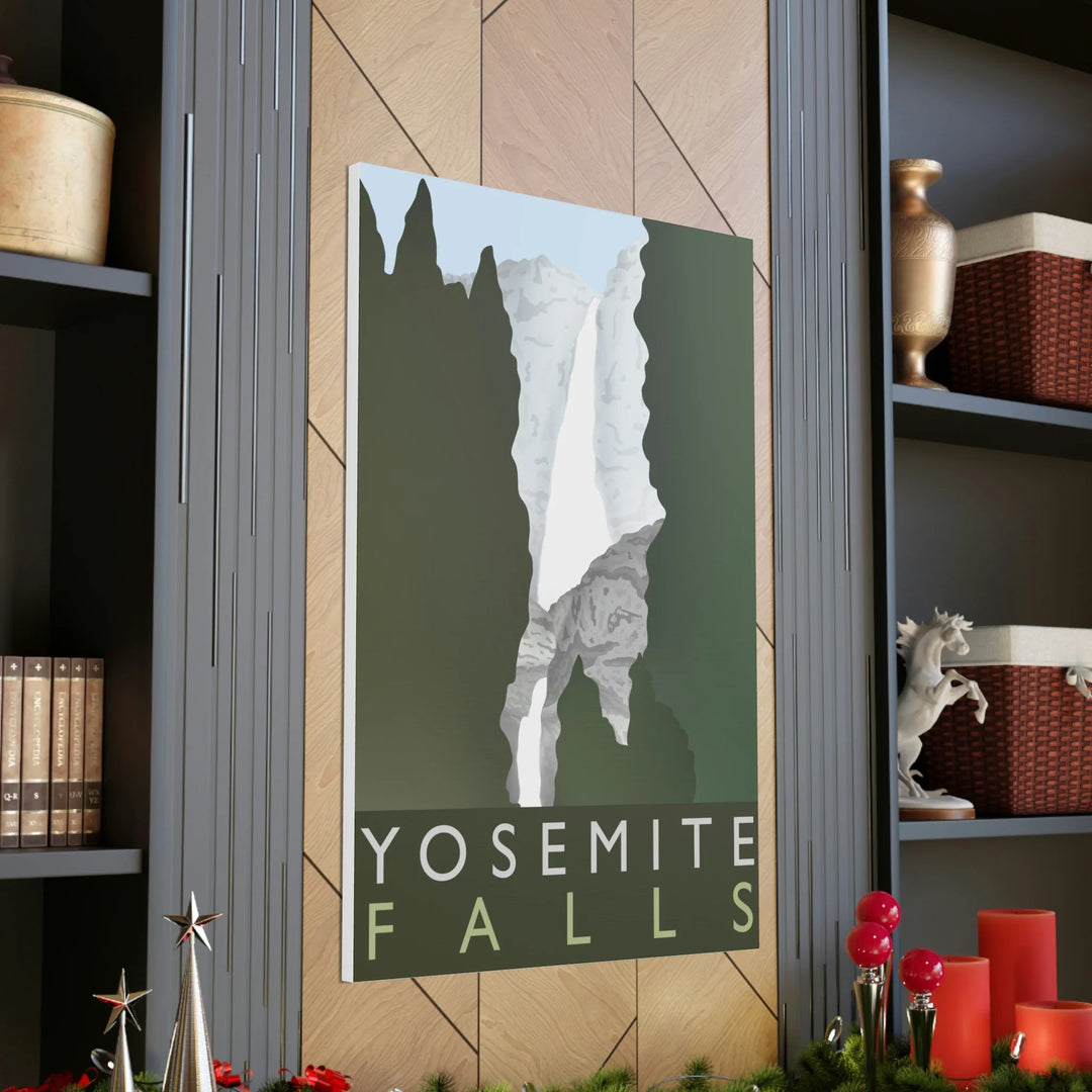 Minimalist Canvas Art – Yosemite Waterfall Canvas Art Print With Matte Finish