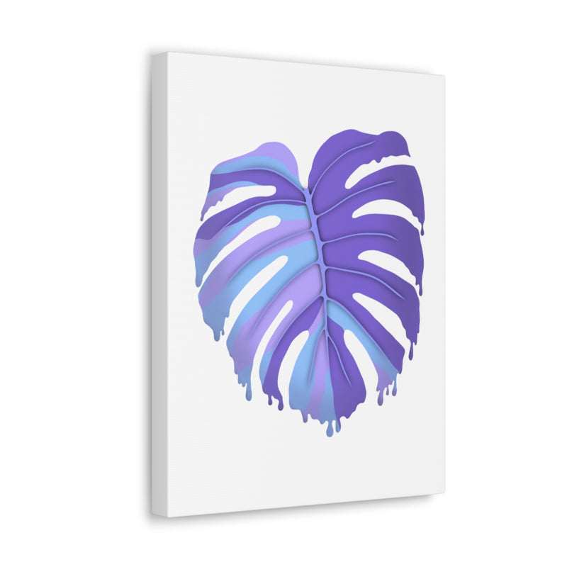 Melting Monstera, Purple - Canvas