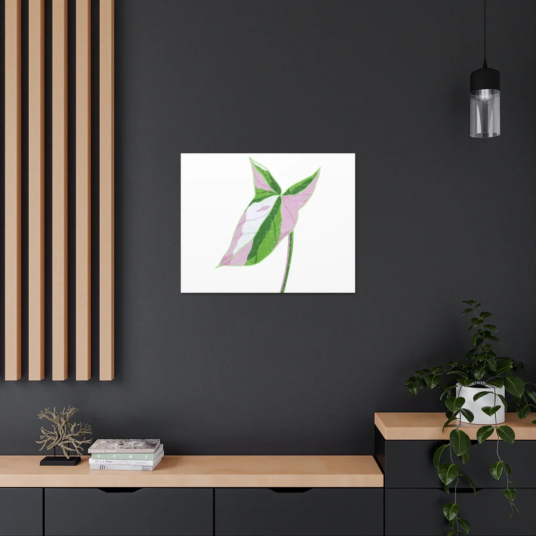 Syngonium Tricolor Canvas | Botanical Canvas Art Print With Matte Finish - Laura Christine Photography & Design
