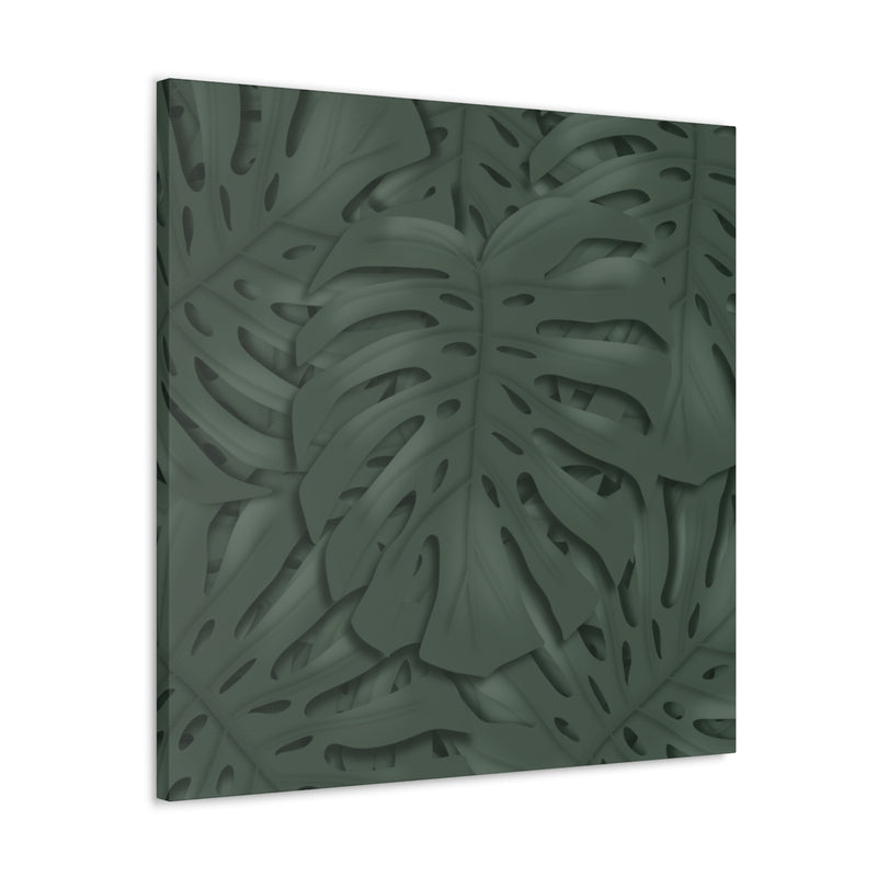 Deep Green Monstera Canvas