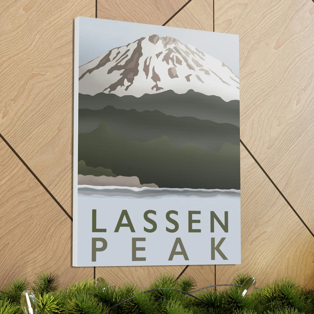 Minimalist Canvas Art | Lassen Peak Wall Decor - Matte Finish Canvas Print