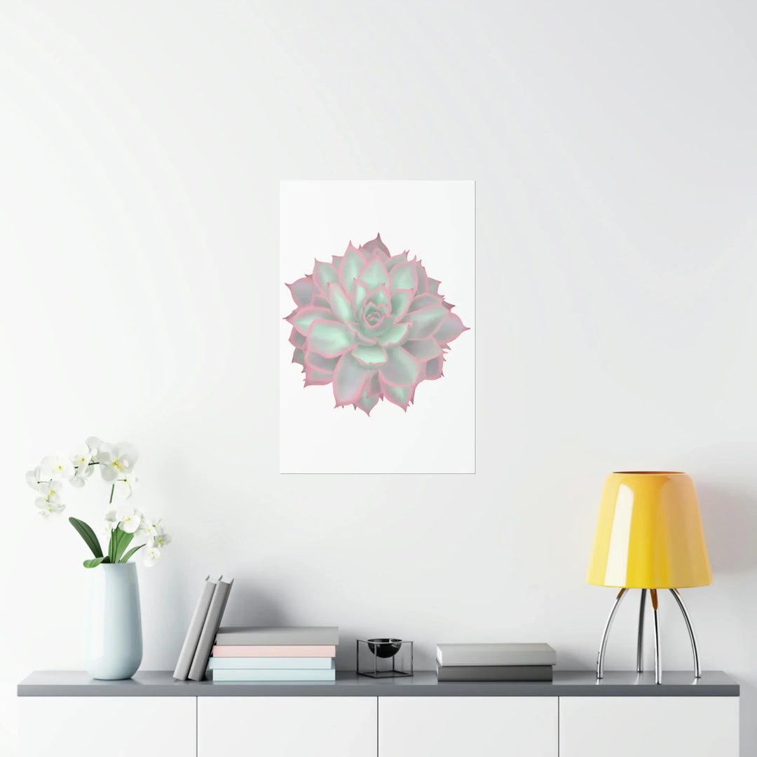 Echeveria Violet Queen Print – Succulent Wall Art | Botanical Poster On Museum Grade Paper