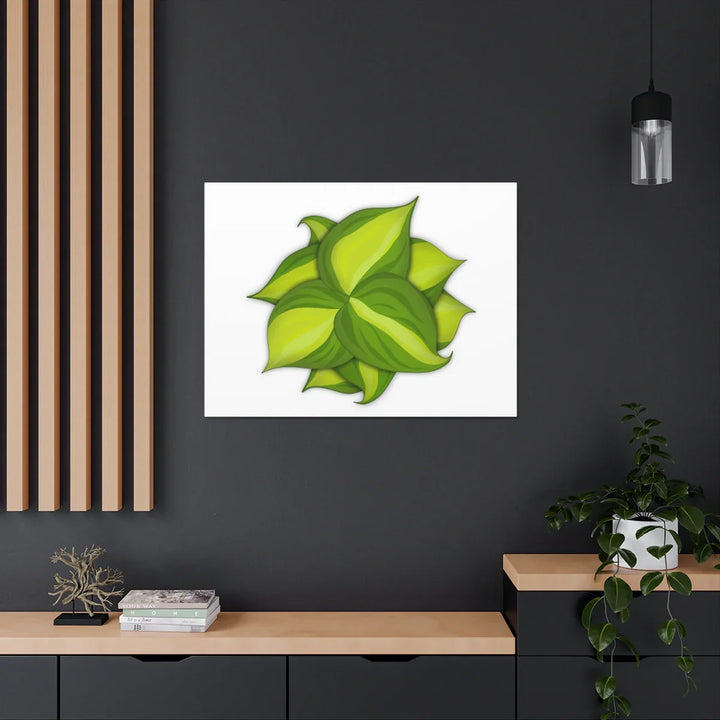 Philodendron Brasil Canvas - Botanical Canvas Art Print With Matte Finish & Durable Hanging - Laura Christine Photography & Design