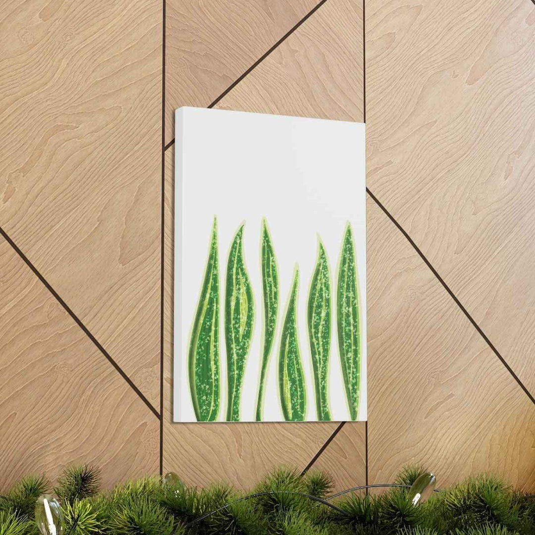 Snake Plant Canvas | Botanical Canvas Decor - Matte Finish Artwork for Living Room