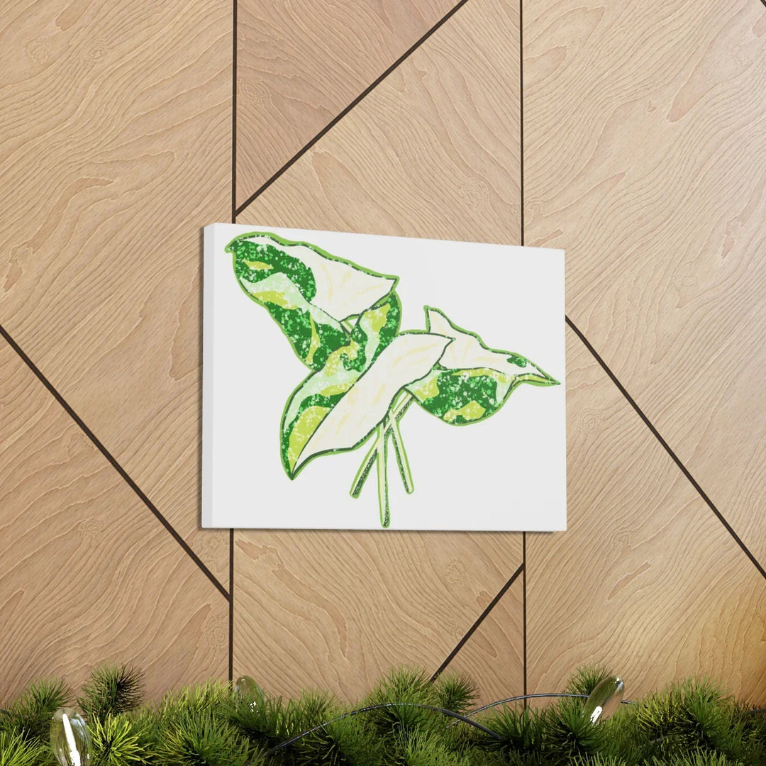 Marble Syngonium Canvas - Botanical Canvas Art Print | Durable Cotton Matte Finish - Laura Christine Photography & Design