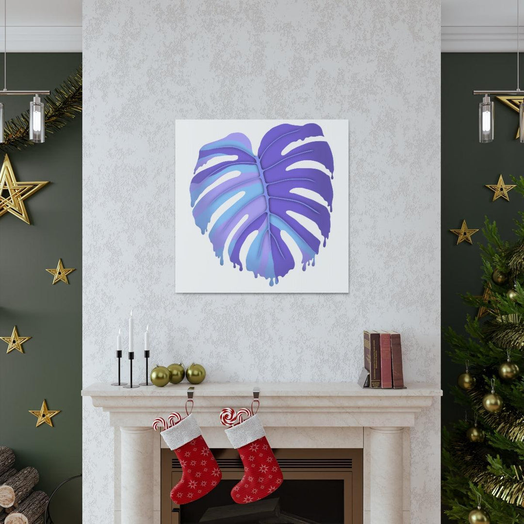 Purple Monstera Canvas - Modern Canvas Art Print | Botanical Wall Decor - Laura Christine Photography & Design