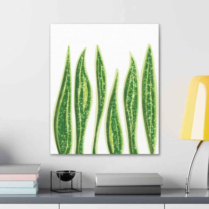 Snake Plant Canvas | Botanical Canvas Decor - Matte Finish Artwork for Living Room