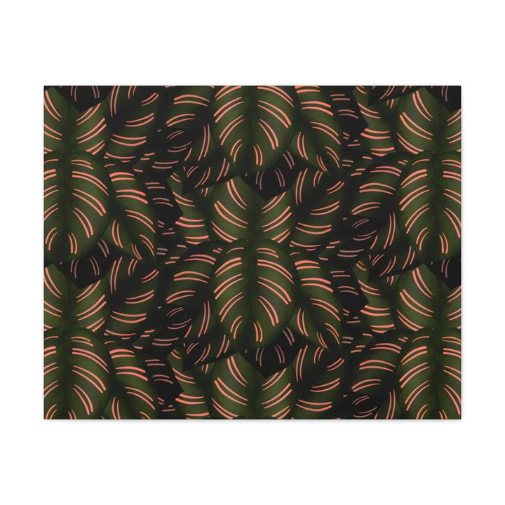 Calathea Pinstripe Canvas – Botanical Canvas Art Print | Matte Finish Wall Decor