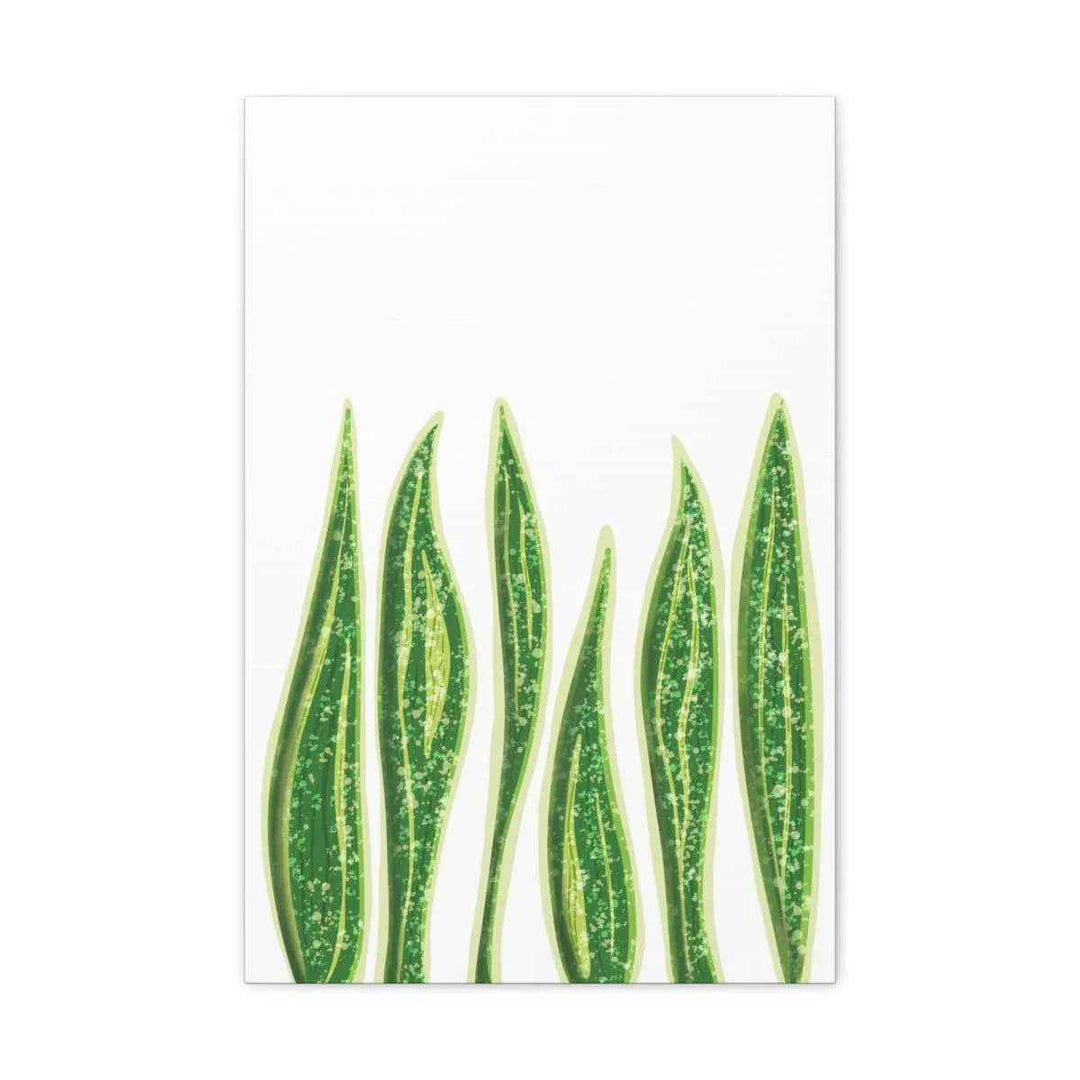 Snake Plant Canvas | Botanical Canvas Decor - Matte Finish Artwork for Living Room