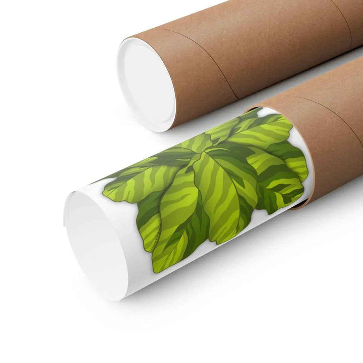 Calathea Yellow Fusion Print – Botanical Wall Art on Museum-Grade Paper Unframed