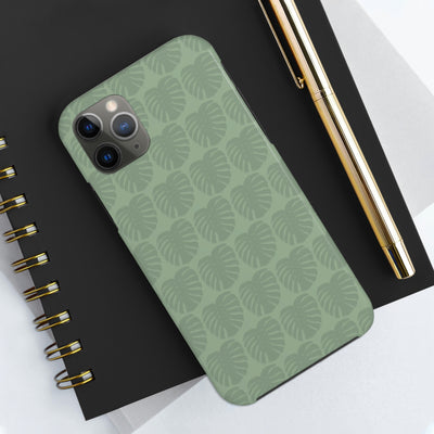 Green Monstera Phone Case, Phone Case, Printify, Accessories, Glossy, iPhone Cases, Matte, Phone accessory, Phone Cases, Samsung Cases, Laura Christine Photography & Design, laurachristinedesign.com