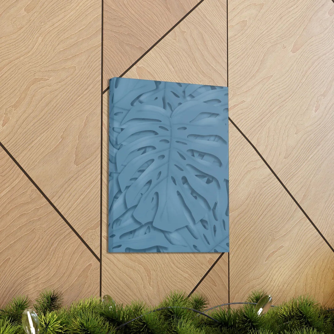 Monstera Canvas Art | Blue Monstera Print on Durable Matte Finish Canvas Art Print