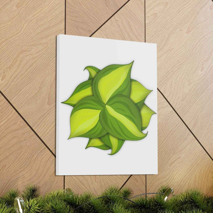 Philodendron Brasil Canvas - Botanical Canvas Art Print With Matte Finish & Durable Hanging