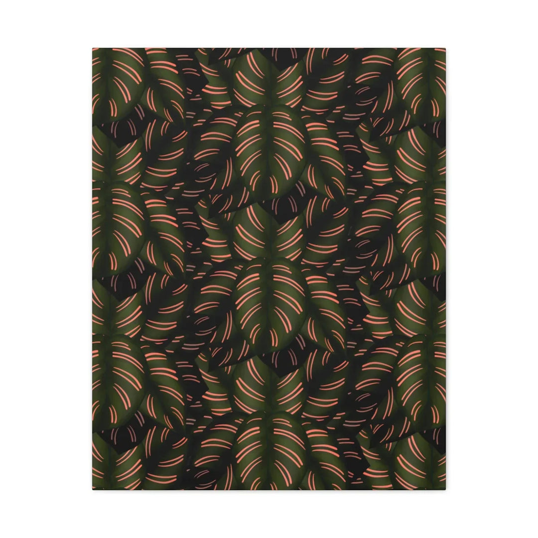Calathea Pinstripe Canvas – Botanical Canvas Art Print | Matte Finish Wall Decor