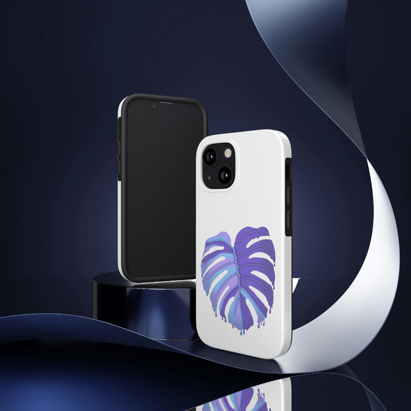 Melting Monstera, Purple - Phone Case, Phone Case, Printify, Accessories, Glossy, iPhone Cases, Matte, Phone accessory, Phone Cases, Samsung Cases, Laura Christine Photography & Design, laurachristinedesign.com