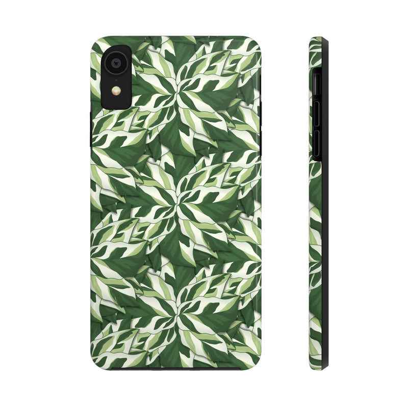 Calathea White Fusion Phone Case, Phone Case, Printify, Accessories, Android, Calathea, Gift, Glossy, House Plant, Illustration, Indoor Plant, Iphone, iPhone Cases, Matte, Mobile, Phone accessory, Phone Case, Phone Cases, Plant, Prayer Plant, Protective Case, Samsung Cases, White Fusion, Laura Christine Photography & Design, laurachristinedesign.com