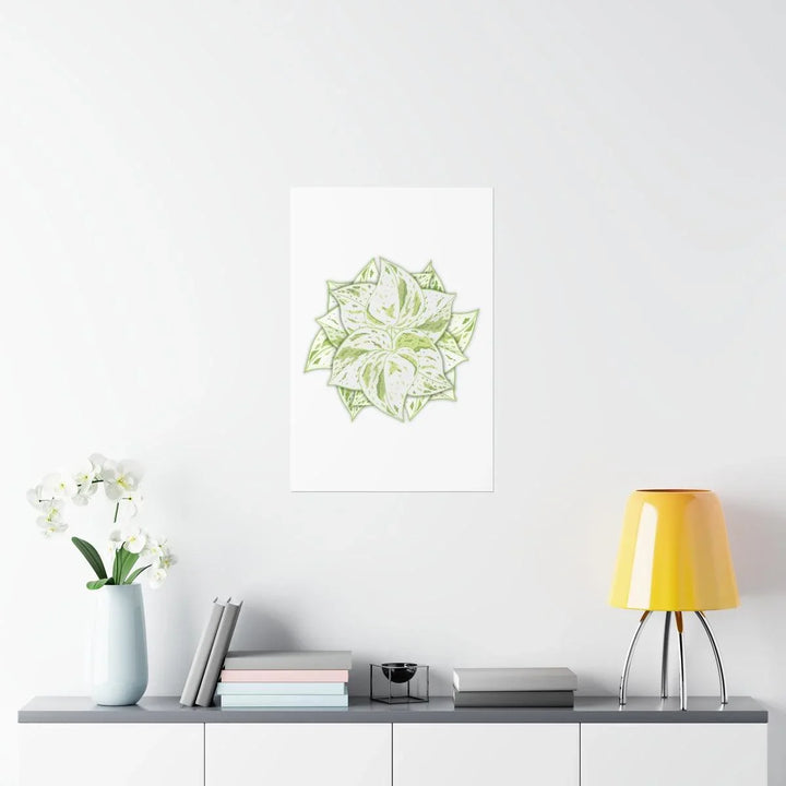 Snow Queen Pothos Print – Variegated Pothos Art on Museum Grade Paper Unframed - Laura Christine Photography & Design