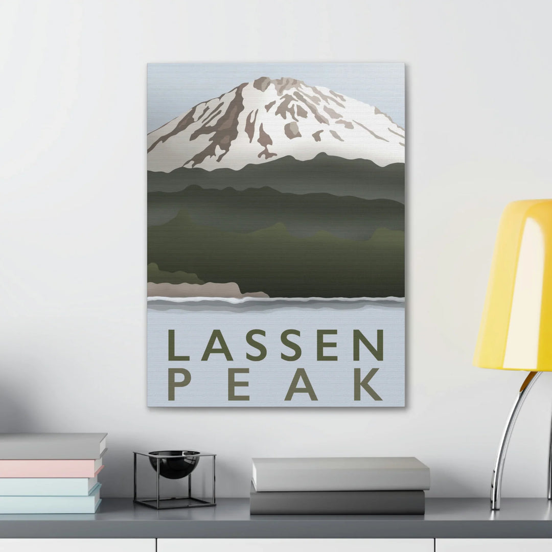 Minimalist Canvas Art | Lassen Peak Wall Decor - Matte Finish Canvas Print